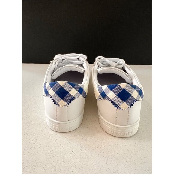 BURBERRY ROBIN WHITE LEATHER SNEAKERS SIZE 39 - Picture 7 of 12